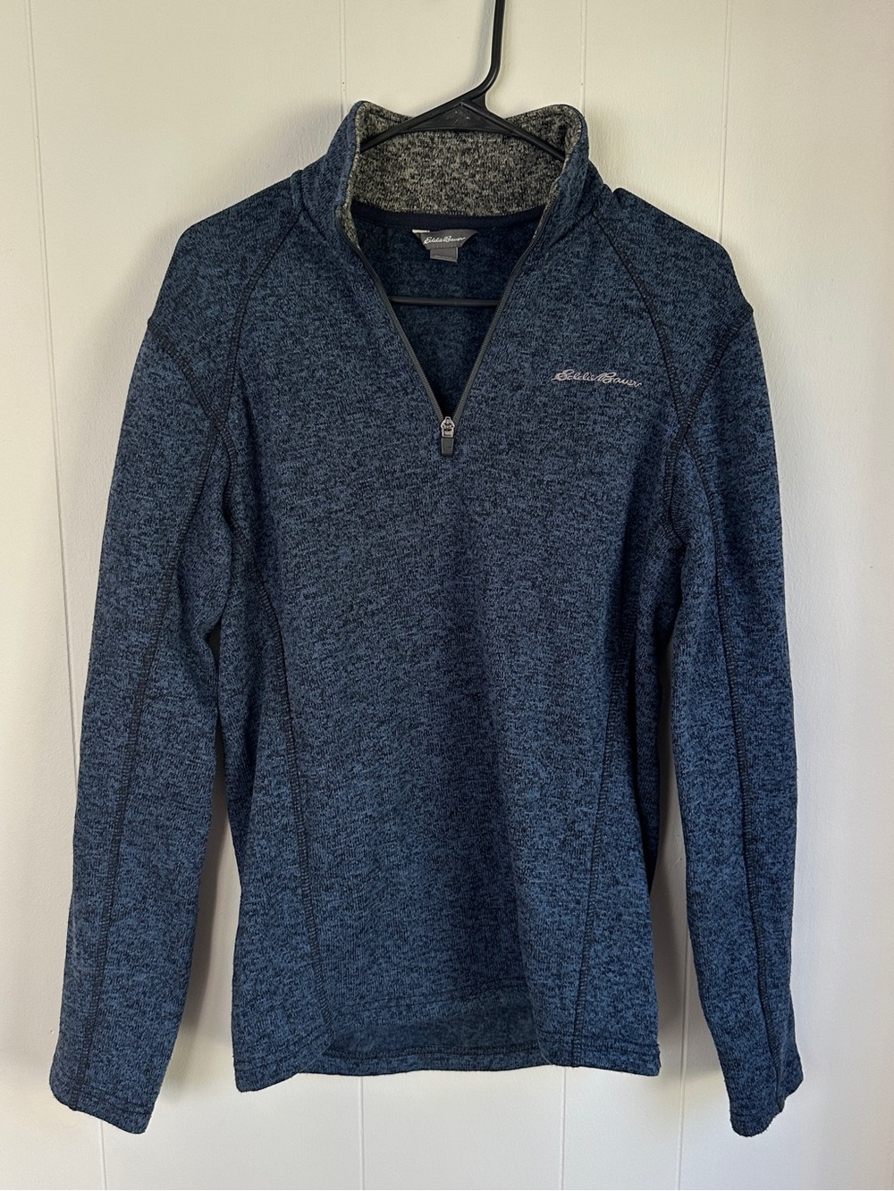 Eddie Bauer Men’s Blue Quarter Zip Sweater